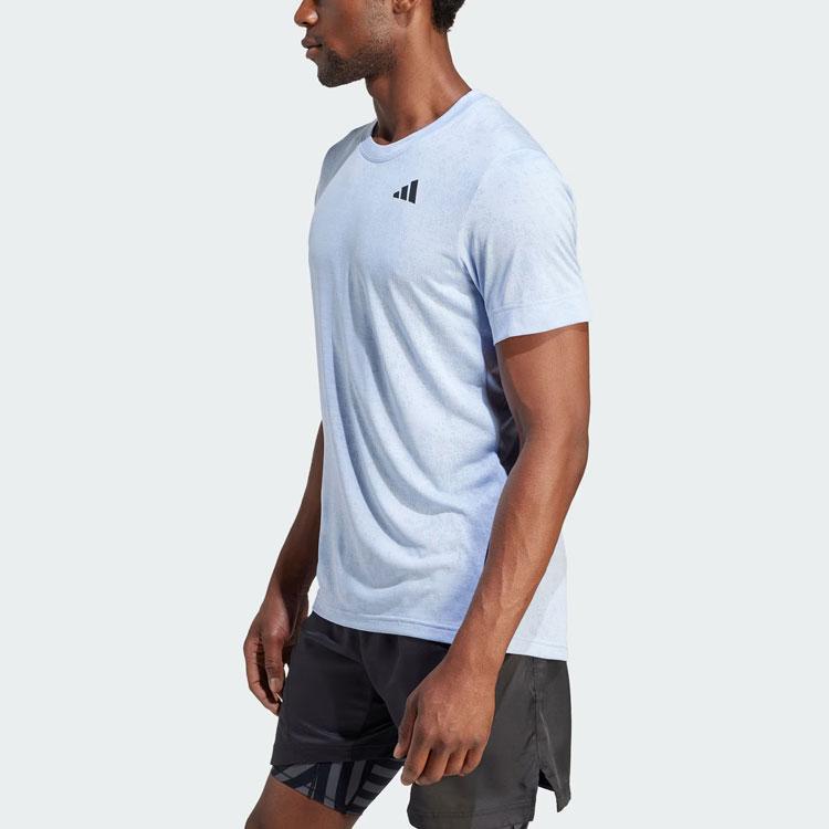 Adidas Футболка для тенниса Freelift с логотипом, мужская, светло-розовая, синяя IA8288
