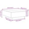 Coffee Table Black Oak Effect 80 x 80 x 31 cm