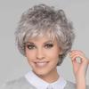 Женские натуральные короткие вьющиеся волнистые серо-белые парики с челкой, термостойкие синтетические пушистые парики для повседневной жизни