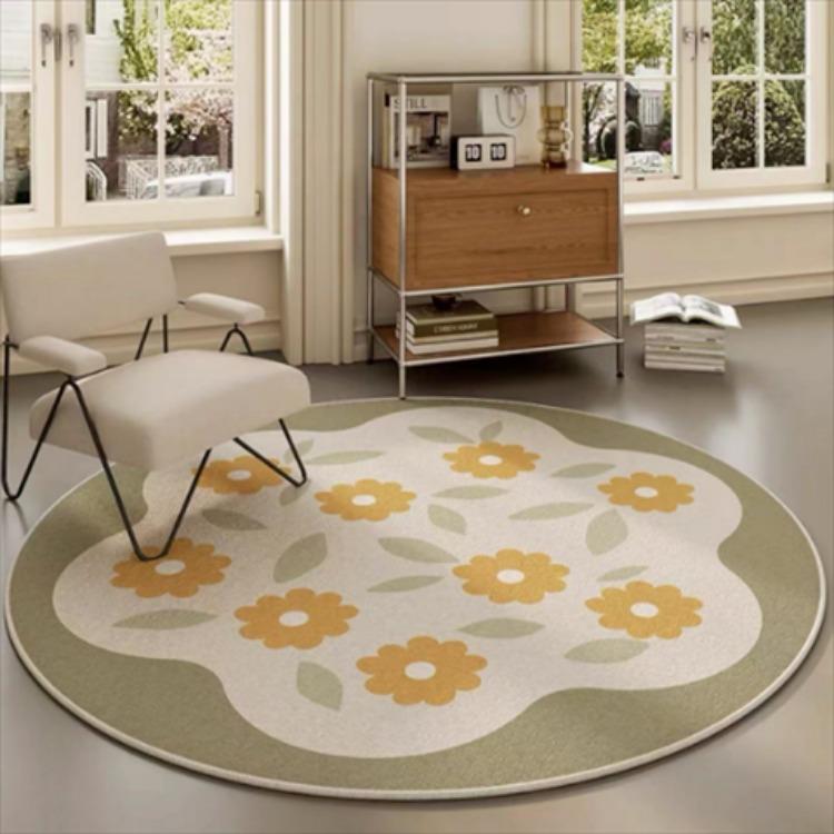 Circular Living Room Flower Shaped Carpet Bedroom Bedside Sofa Coffee Table Computer Chair Anti Slip and Wear-resistant