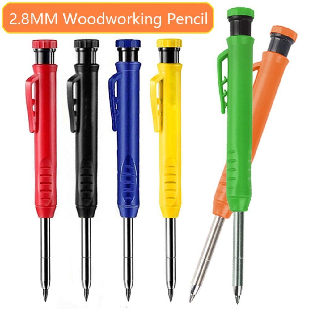 Built-in Sharpener Mechanical Pencil Solid Carpenter Pencil Woodworking Construction