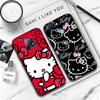 Черный чехол JZ23 Hello Kitty для OPPO Reno 8 6 5 4 Pro Plus Find X3 A17 A3 A31 A38 A40 A53 A54 A55 A74 A76 A78 A77 A80 A94 A95 A96 Lite