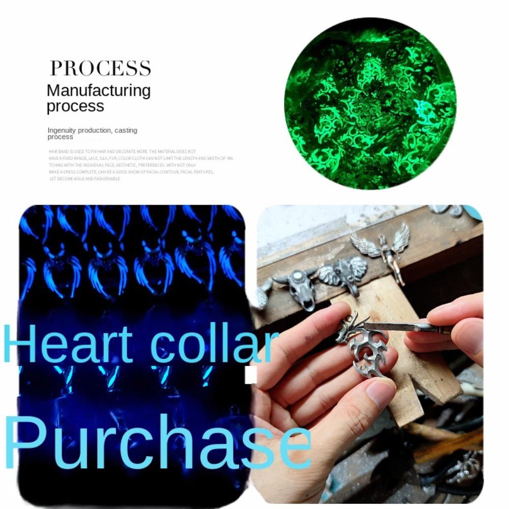 Светящееся в темноте ожерелье с подвеской в виде дракона, лунный камень, светящееся ожерелье для мужчин и мальчиков