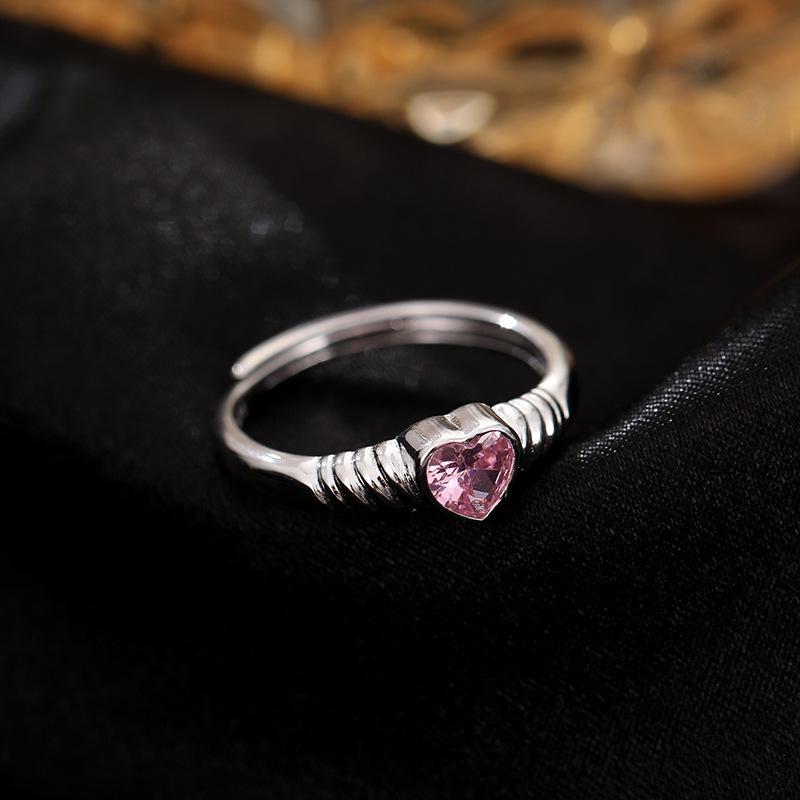 Кольцо Banyan Tree S925 Silver с цирконием в форме сердца — женский, милый и стильный модный стиль