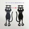 5 Pcs 3D Plastic Stereo Cat Bookmarks Reading Stationery Hollow Animal for Girls Gift Cute Student School Supplies
