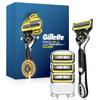 Gillette 2024 ProShield Yellow Power Razor Handle + Razor Blade 4P Set, 1 Set ,Korean Razor Blade