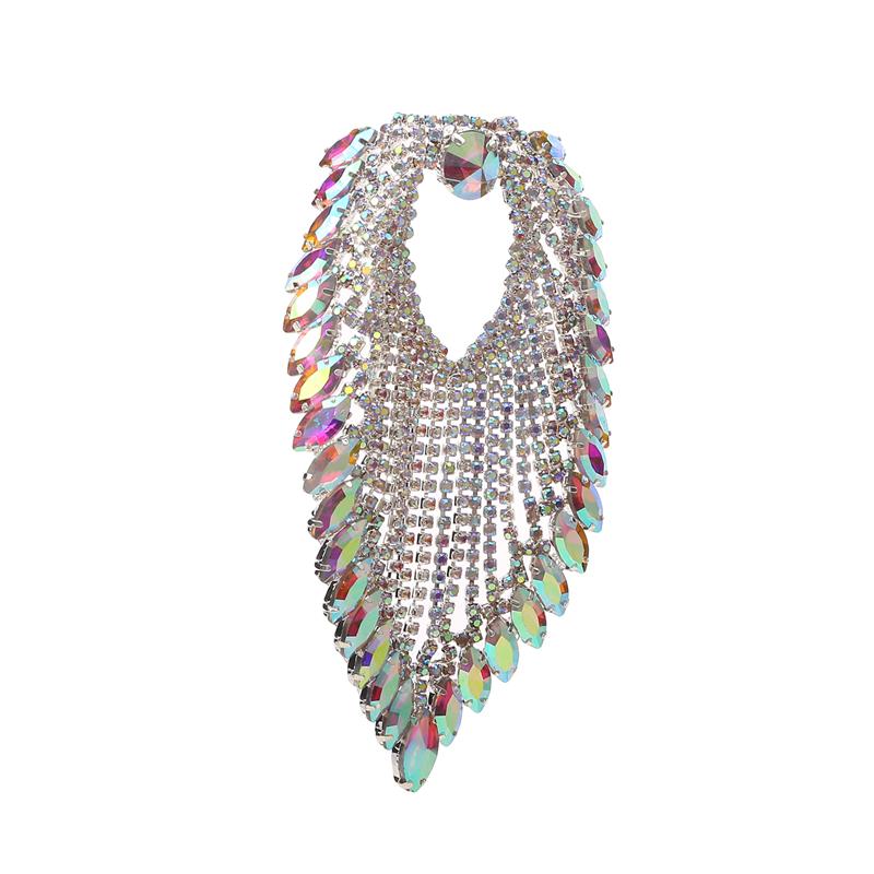 Brooch Business Suit Accessories V-neckline Evening Dress Rhinestone Shoulder Badge Men Women Shoulder Board