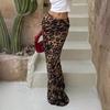 Women's Summer Fashion Temperament Classic Leopard Print Retro Casual All-in-one Long Skirt
