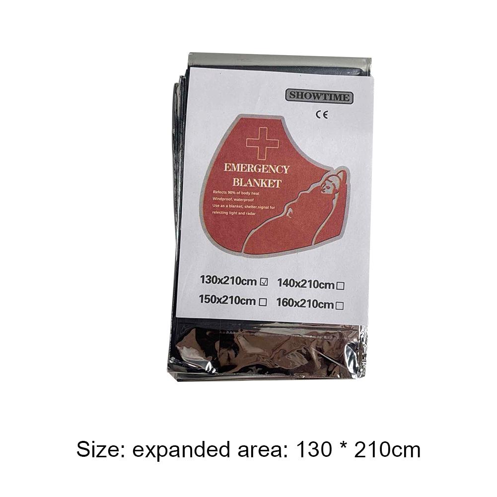 130x210cm Gigantic Space Blanket Emergency Supplies Waterproof Blankets Foil Mylar Thermal Blanket  for Hiking Marathons