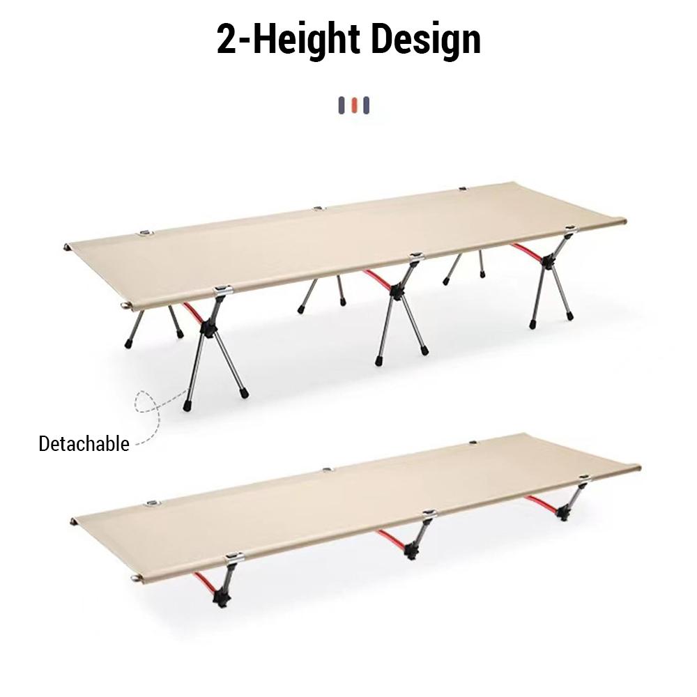 Легкая спальная кровать, складная кровать из алюминиевого сплава для кемпинга с удлинителями ног для кемпинга на открытом воздухе