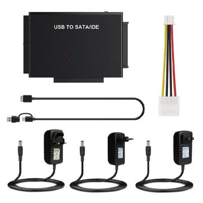USB 3.0 Адаптер для жесткого диска IDE SATA 2.5 3.5'' SSD HDD в USB Конвертер с адаптером питания с переключателем