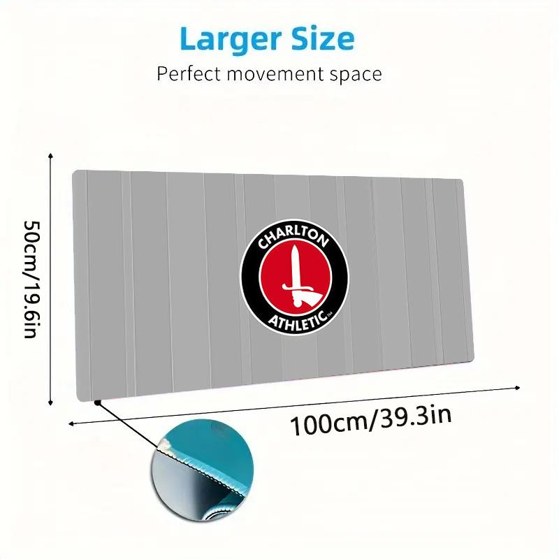 Charlton Athletic F.C Print Cushion Non-slip Laptop Tablet Big Mousepad XXL Mat Mini PC Playmat With Lock edge