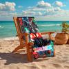 1PC Custom Name Devil Art Poster Beach Towel Highly Absorbent And Sand-Resistant Towel for Swimming, Pool, Yoga, And Travel Lightweight