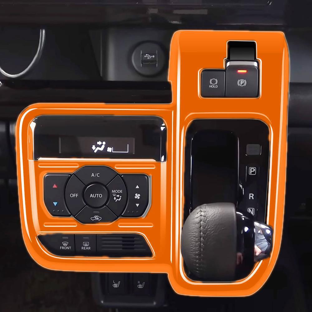 For Suzuki Spacia Custom 2024 RHD Center Console Decorative Stickers Frame Sequins Position Modified Gear Gear R1B2