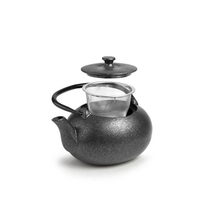 Théière En Fonte - IBILI - Sana - 0,6 L - Intérieur Émaillé - Filtre Inox - Compatible Induction