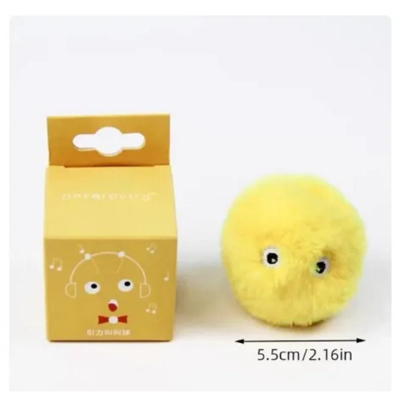Interactive Ball Smart Toy for Cats Plush Electric Catnip Training Toy Kitten Touch Sounding Pet Product Squeak Toy Ball