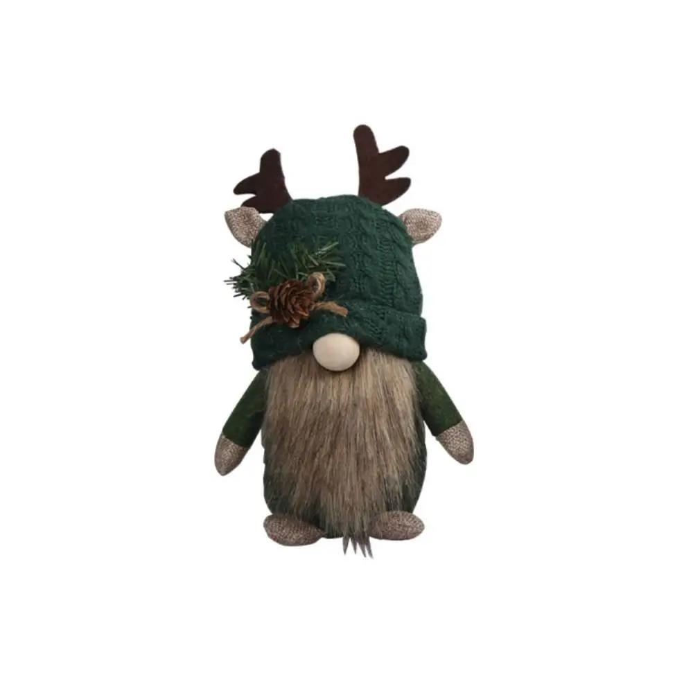 Reusable Xmas Tree Pendant Creative Cute Forest Faceless Doll Polyester Cartoon Christmas Dwarf Doll Handmade
