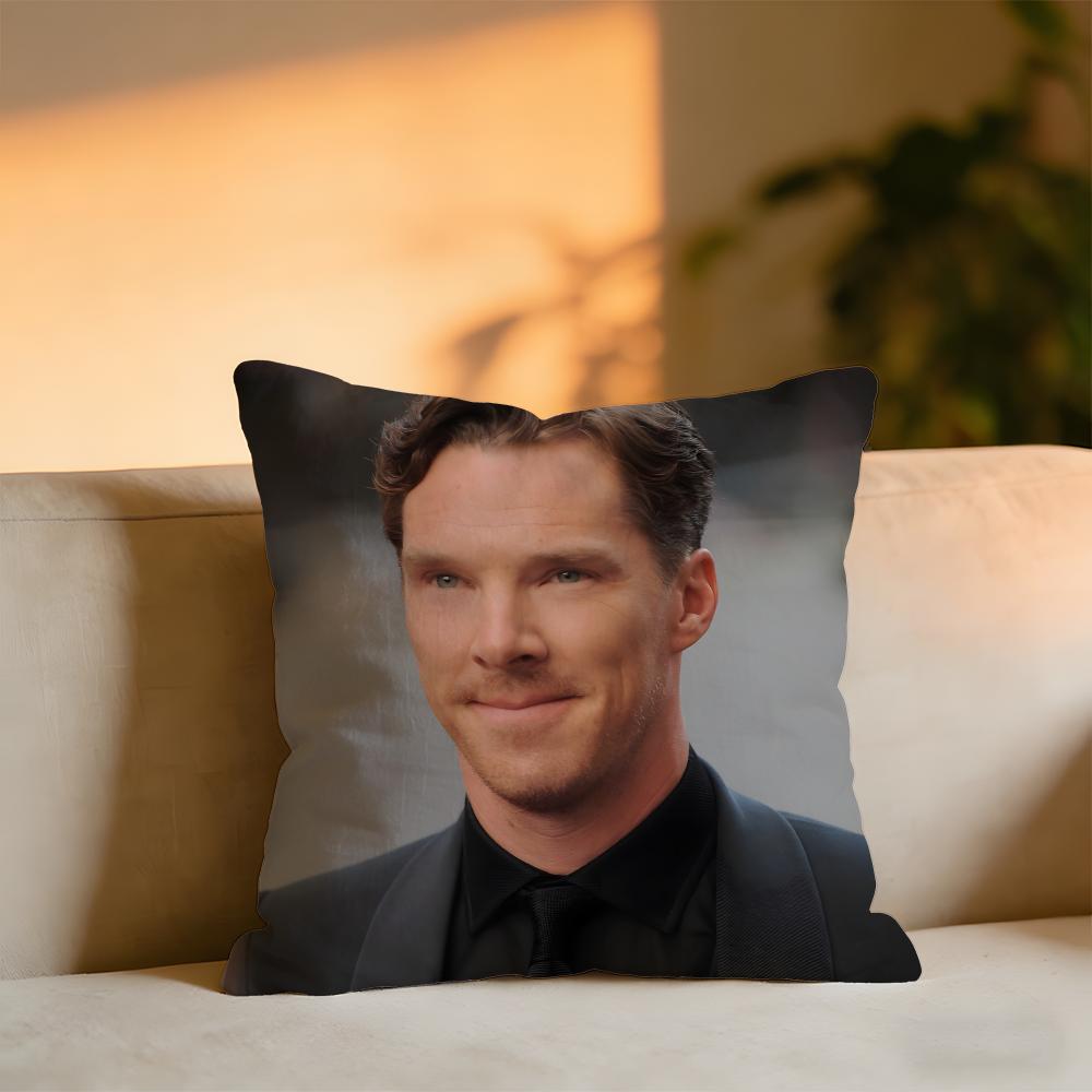 Benedict Cumberbatch Cushion Cover Cozy Velvet Throw PillowSoft Warm Cushion For Sofa Bed