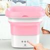 Мини-складная стиральная машина для очистки ведра носков и нижнего белья (Розовый США)
