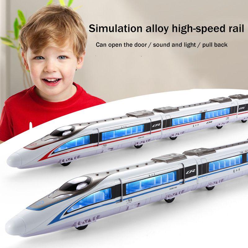 Child Simulation Sound And Light High-speed Rail Toy Alloy Model For Boys Realistic Design And Durable Material