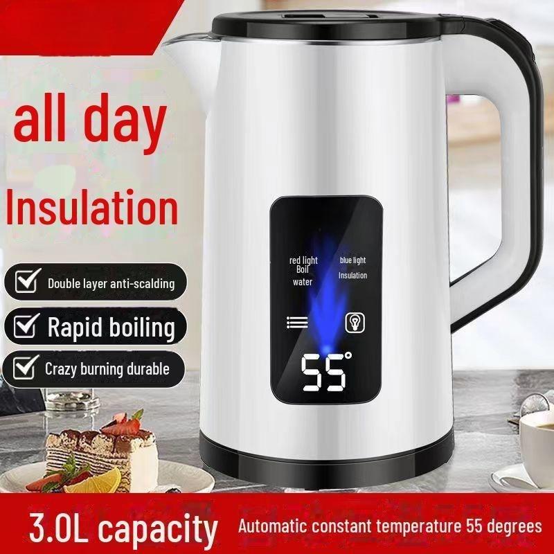 Electric Kettle Stainless Steel Boiling Water Kettle Fast Boil Automatic Shut Off Home Use Hot Water Kettle