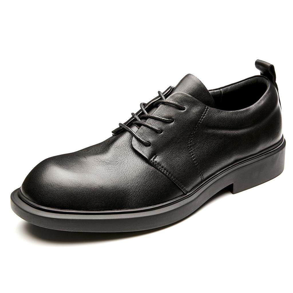 Кожаные туфли мужские из натуральной кожи мягкая подошва шнуровка зеленые туфли модные на низком каблуке с круглым носком деловые туфли формальные повседневные мужские туфли