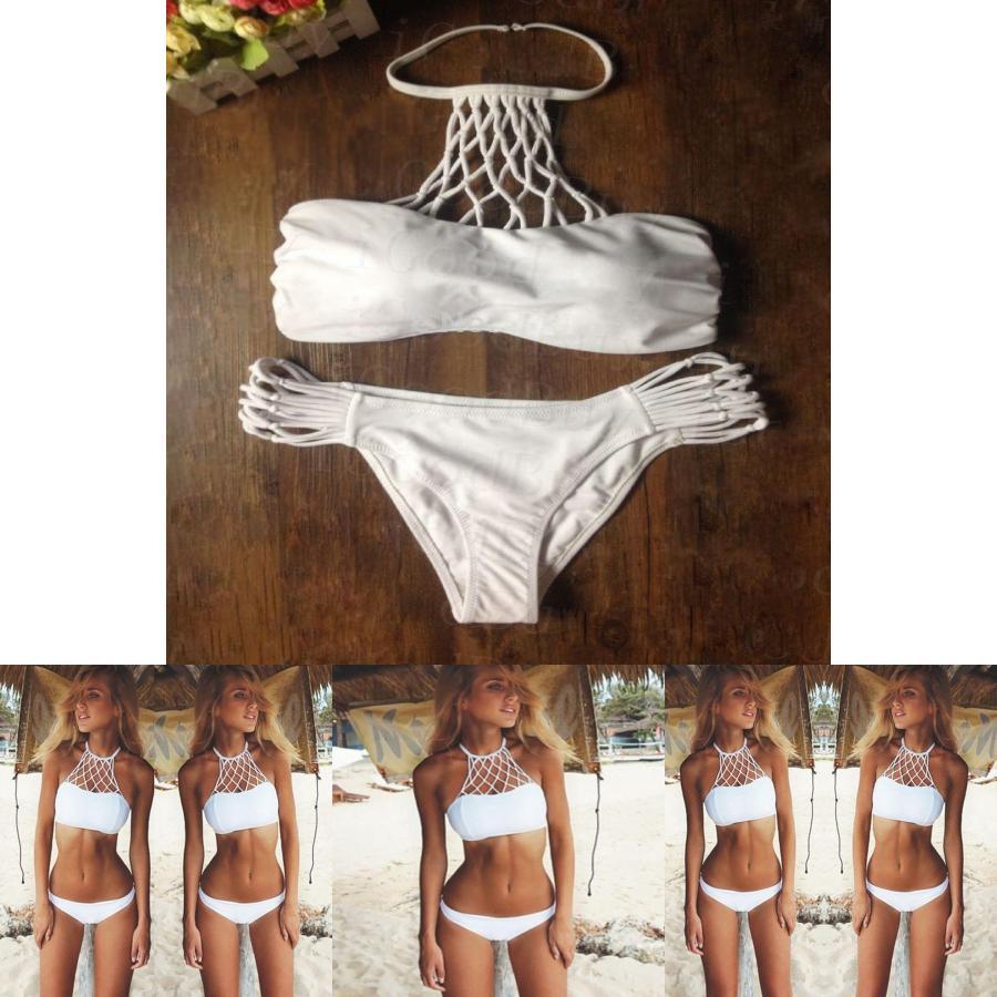 Premium Quality Summer Women Sexy Swimwear Crochet Crop Bikini With Padded Design
