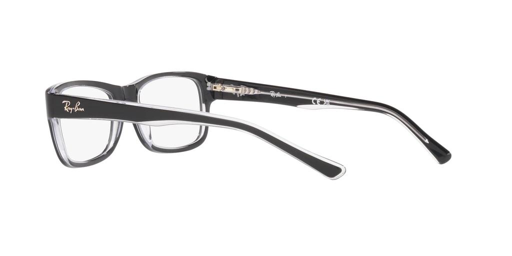 Prescription Eyewear Frames RX5268 2034 BLACK ON TRANSPARENT 52 [Ray-Ban]