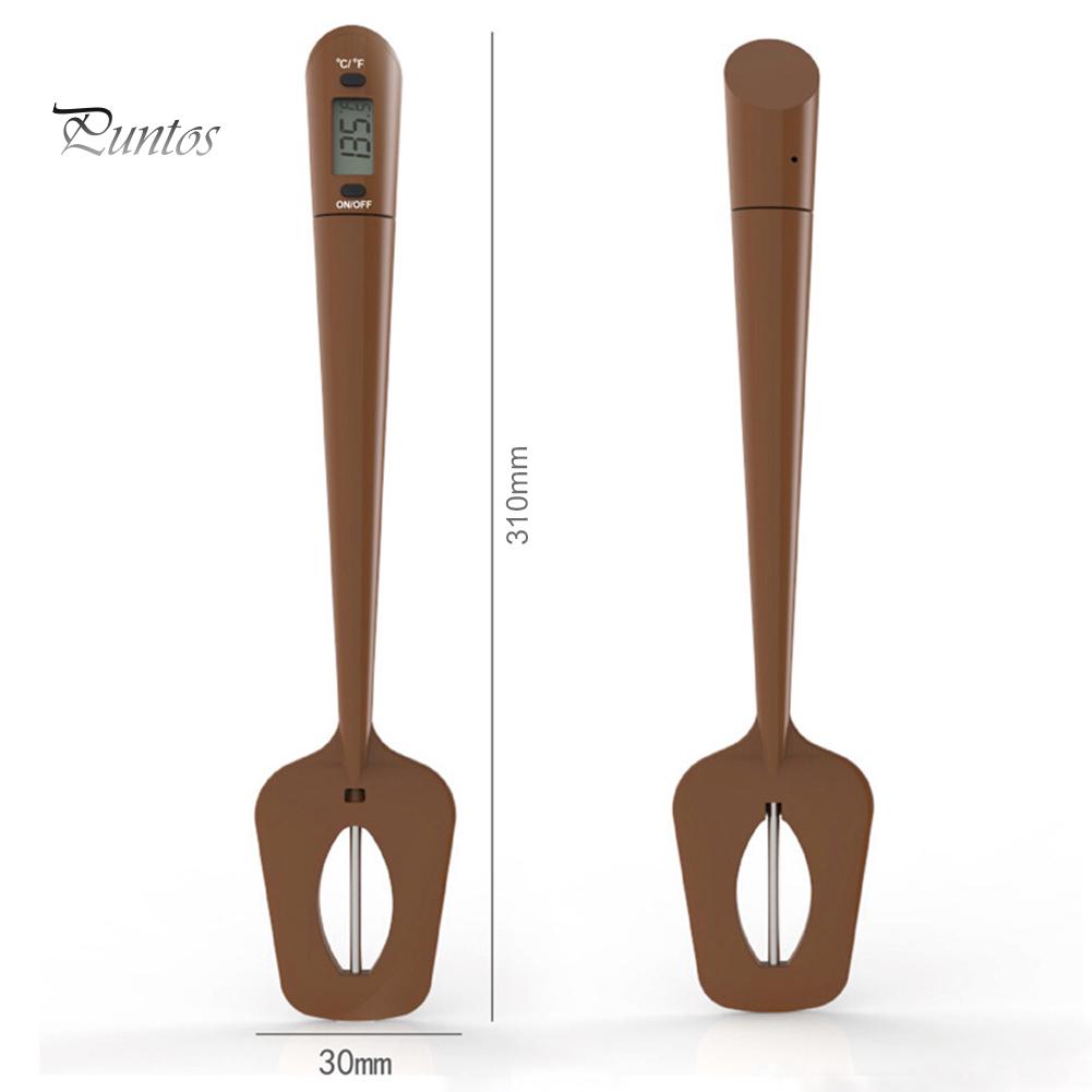 Kitchen Baking Tool Silicone Digital Spatula Cooking Thermometer Stirrer Food