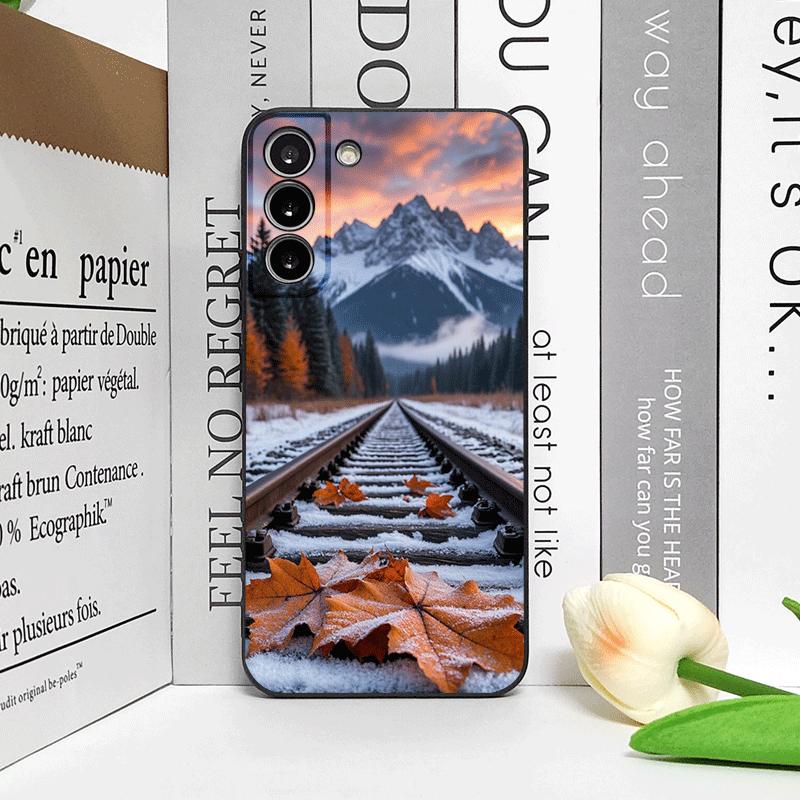 Винтажный Лесной Пейзаж Снежные Горы Чехол для Телефона для Samsung Galaxy A56 A14 A55 A16 A54 A36 A53 A52 A51 A50 Мягкие Чехлы