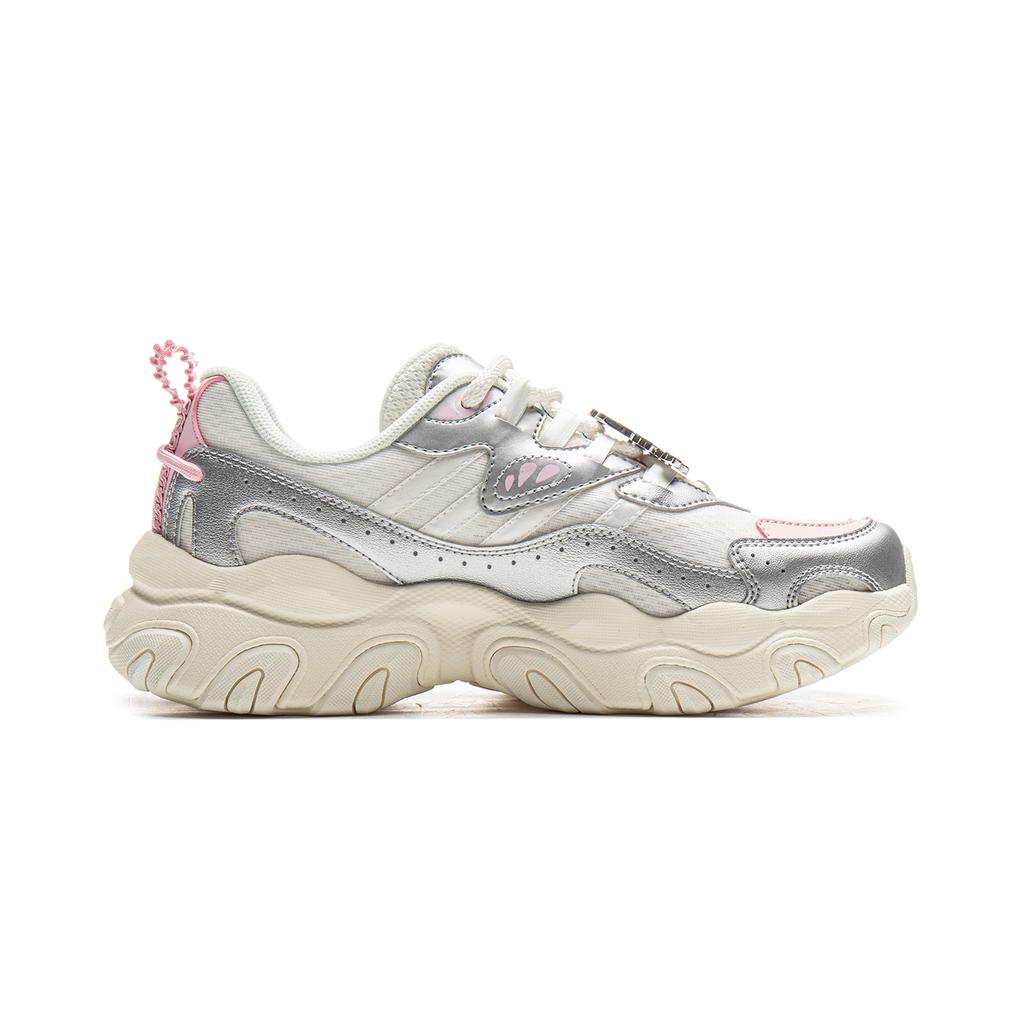 Disney x Li Ning Cat Paw Lite3 Амортизация Скользкие Устойчивые к истиранию Легкие Низкие Повседневная обувь Женская AGCV044-1