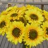 1Pc Home Garden Fence Decoration Fake Flower Vivid Big Artificial Sunflower