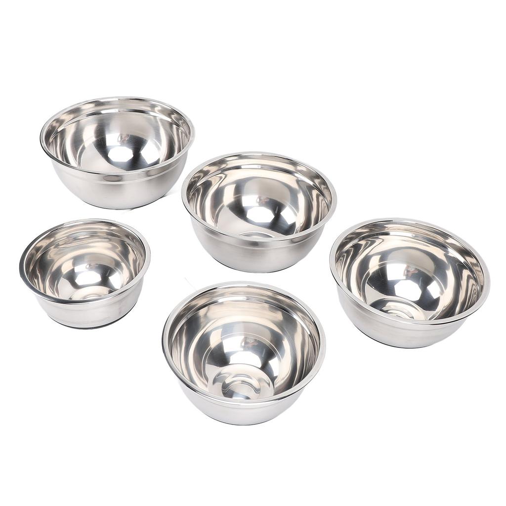 5 шт. миски из нержавеющей стали с крышками, многоцелевой набор для выпечки и смешивания овощей