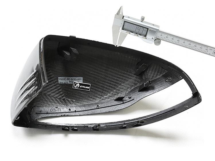 Накладка на зеркало заднего вида из сухого углеволокна для автомобилей с левым рулем Mercedes-Benz B, C, E, S, GLC, GLA, CLA, CLS, W205