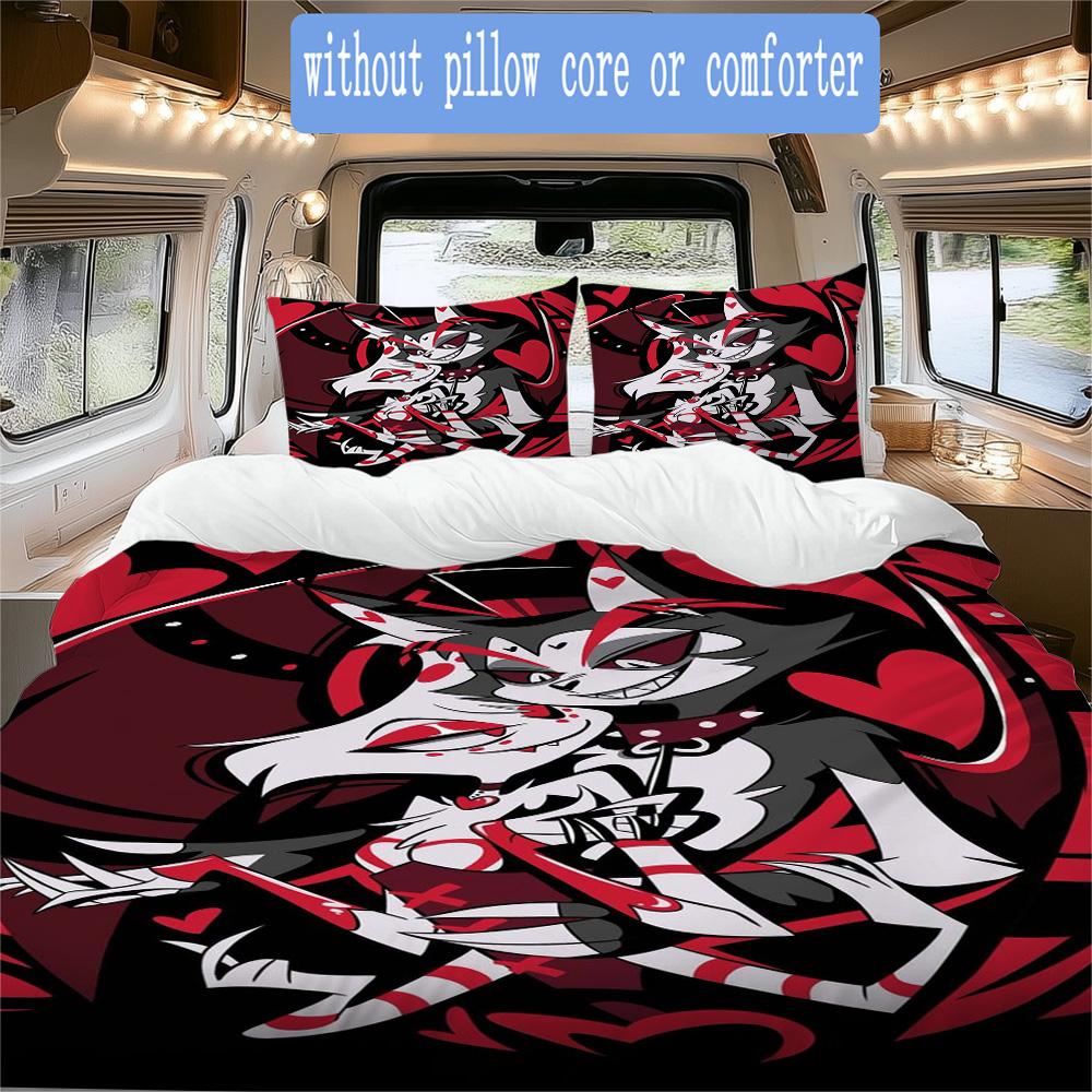 Chic Thorn Angel Pattern Bedding,Quilt Set Quilt Cover Pillowcase Home Birthday Gift (1*duvet cover+2*pillowcase,without core)ZSJT0917133