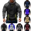 Men's Sweatshirt Hoodie Zipper Arm Pocket Cardigan Men's Sports Large Size Casual Hoodie