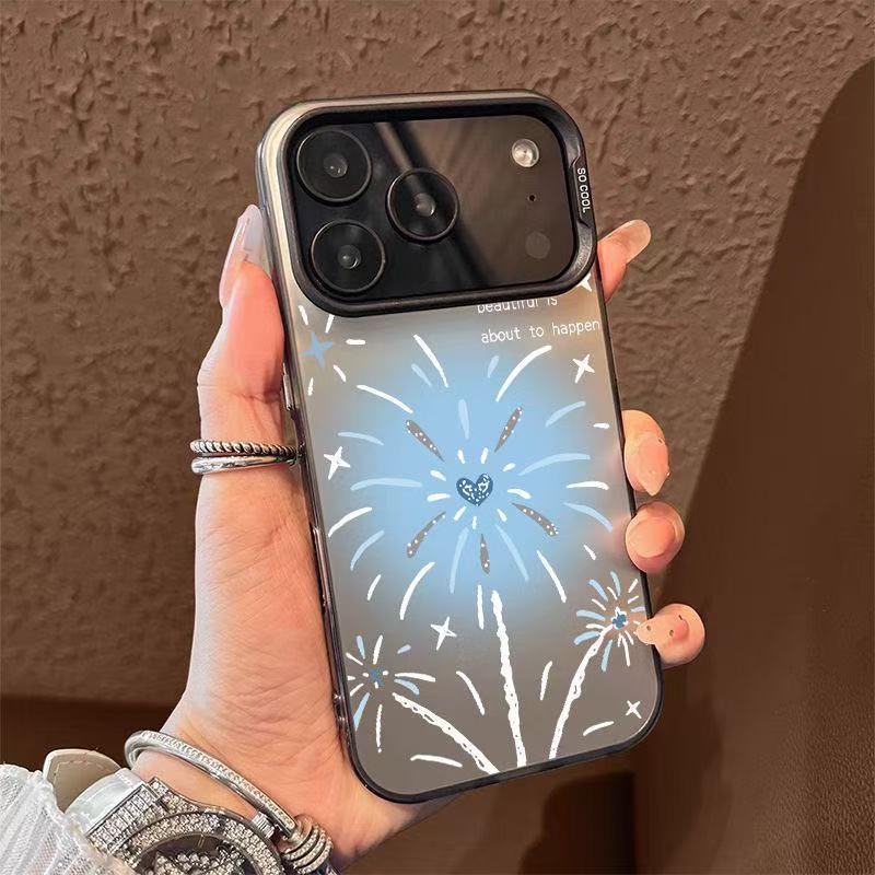 Brilliant Fireworks Phone Case for iPhone 13 to 17, Japanese & Korean Energetic Design.