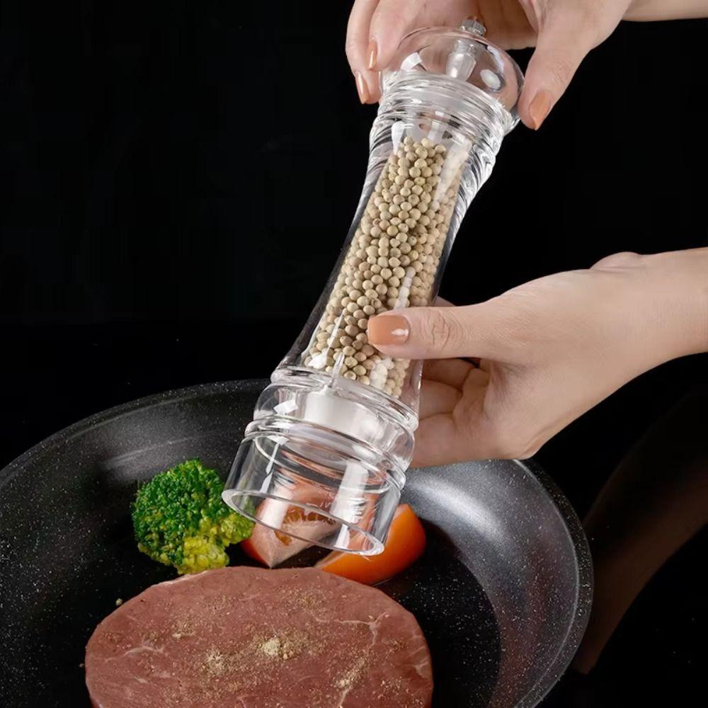 Acrylic Pepper Grinder Multi-Size Kitchen Tool Manual Grinder Pepper Mill Dining Table
