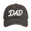 Ripped Brim Washed Cotton Dad Hat Distressed Washed Sun Cap MOM DAD Baseball Cap  Family Matching