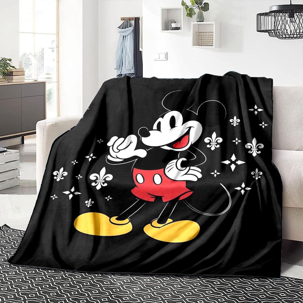 Mickey Mouse Classic Pose Blanket Soft Throw Blanket For Home Bedroom Bed Sofa Travel Office Solid Christmas Blanket