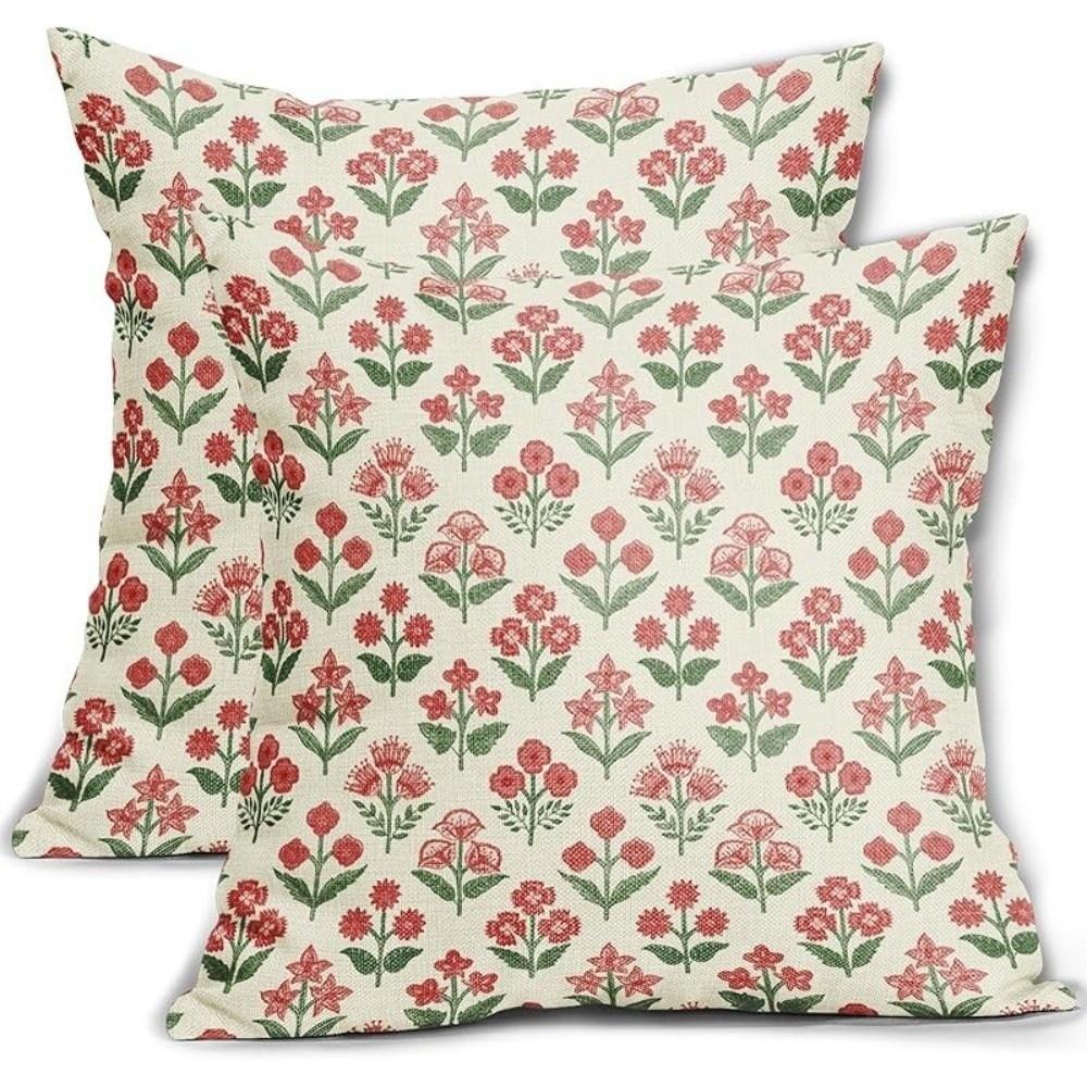 Vintage Floral Style Throw Pillow Cover Bohemian Sofa Pillowcase Patio Decor