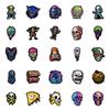50 New Nordic Style Colorful Skull Series Waterproof Stickers Personalized Graffiti Stickers