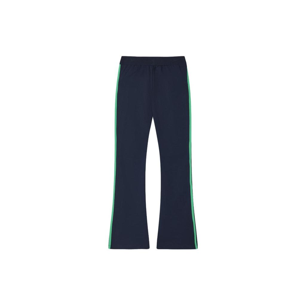 Fila Color Block Letter Print Vintage Flared Casual Knit Sports Pants Women Bottoms Deep-Navy F11W419604F-NV