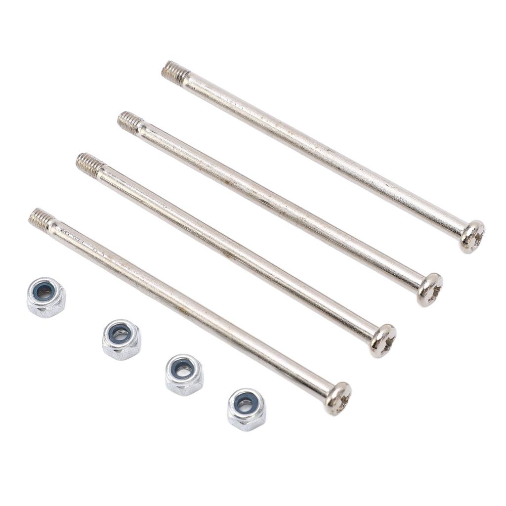 Набор из 4 шт. RC винтов и гаек M3 из нержавеющей стали серебристого цвета, запчасти для ремонта RC-автомобиля для WLtoys 104001