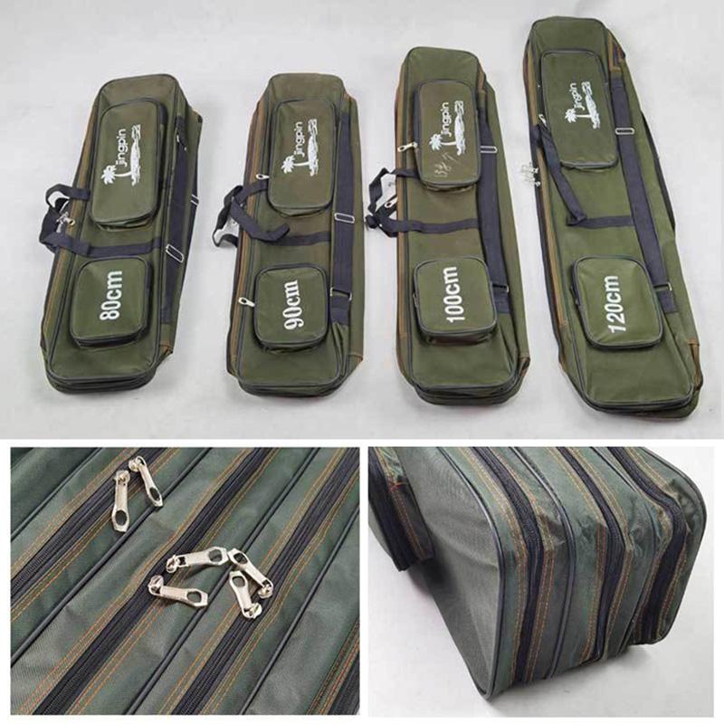 Утолщенная 3-слойная сумка для удочки 80/90/100/120 см, противоизносная сумка для рыбалки, парусиновая трехслойная рыболовная снасть, сумки для рыбалки