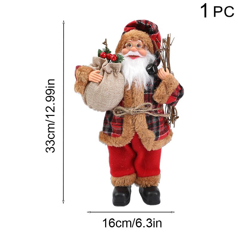 Стоящая кукла Санта-Клауса, рождественская статуэтка, статуэтка для детей, новогодний рождественский подарок, украшение для дома, украшения, принадлежности для вечеринки по случаю дня рождения