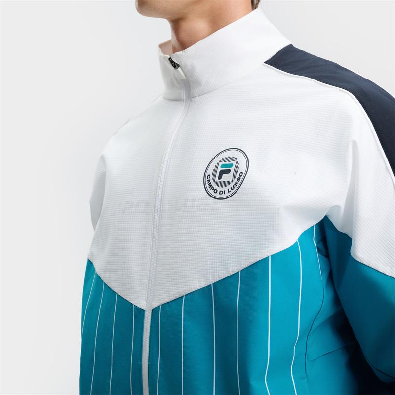 Fila Reppy Ностальгия Спорт Полосатый Цветной Блок Мода Молодежная Жизненная Сила Ретро Спорт Куртка Стойка Мужская Куртка A11M433706FZA
