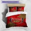 3pcs Football club logo pattern bedding set duvet cover set includes duvet cover &pillowcases,perfect all season bedroom decoration&gift