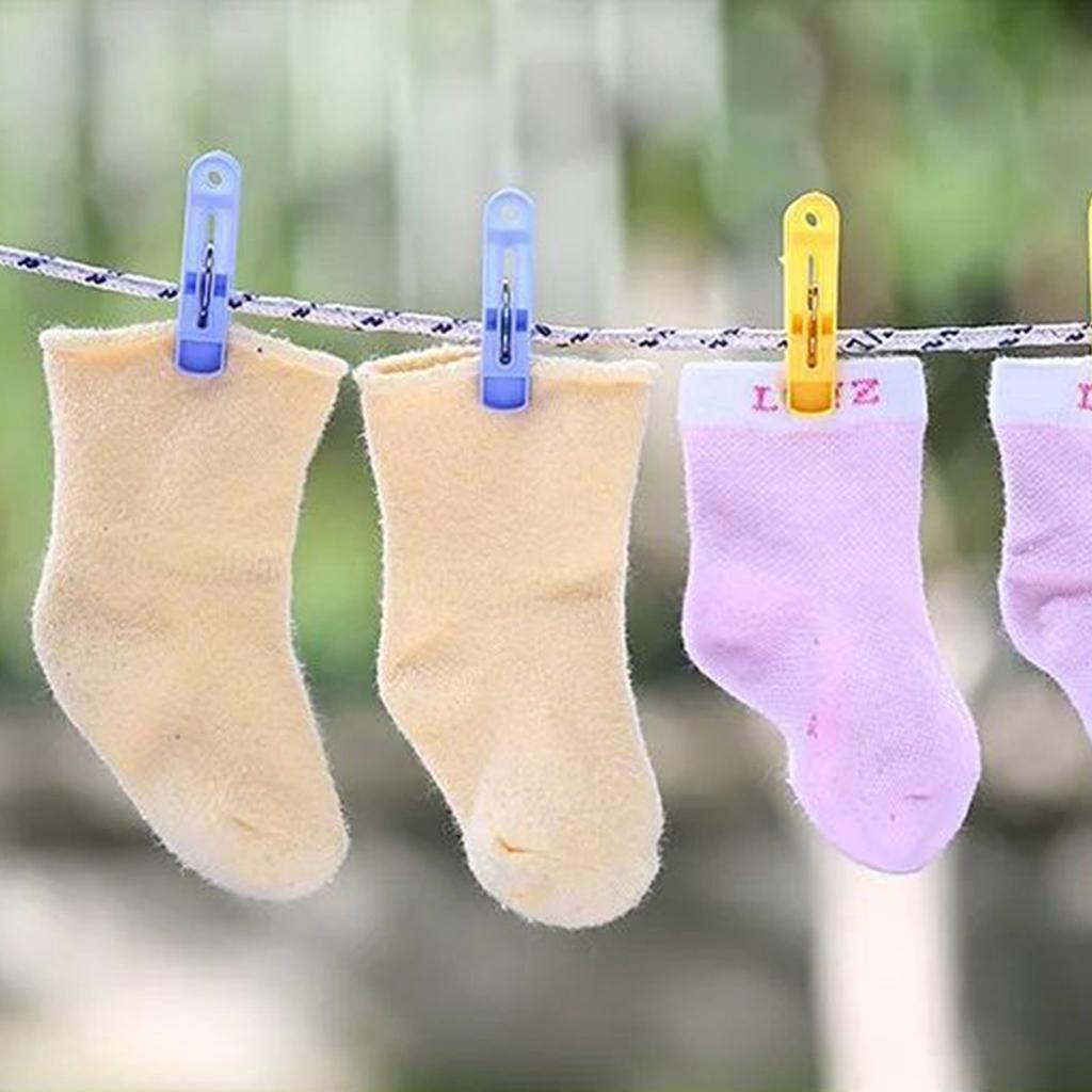 Пластиковый зажим для белья, зажим для белья, 20 цветных зажимов для одежды, 4 цвета зажима для одежды для семейного пляжного кемпинга, зажим для носков, одеял, одежды