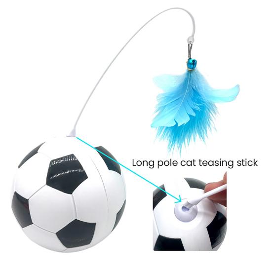Игрушка-неваляшка для кошек, интерактивная автоматическая игрушка-дразнилка с перьями для котят, дразнилка-палочка-неваляшка, кормушка для еды, развлекательная игрушка, товары для питомцев